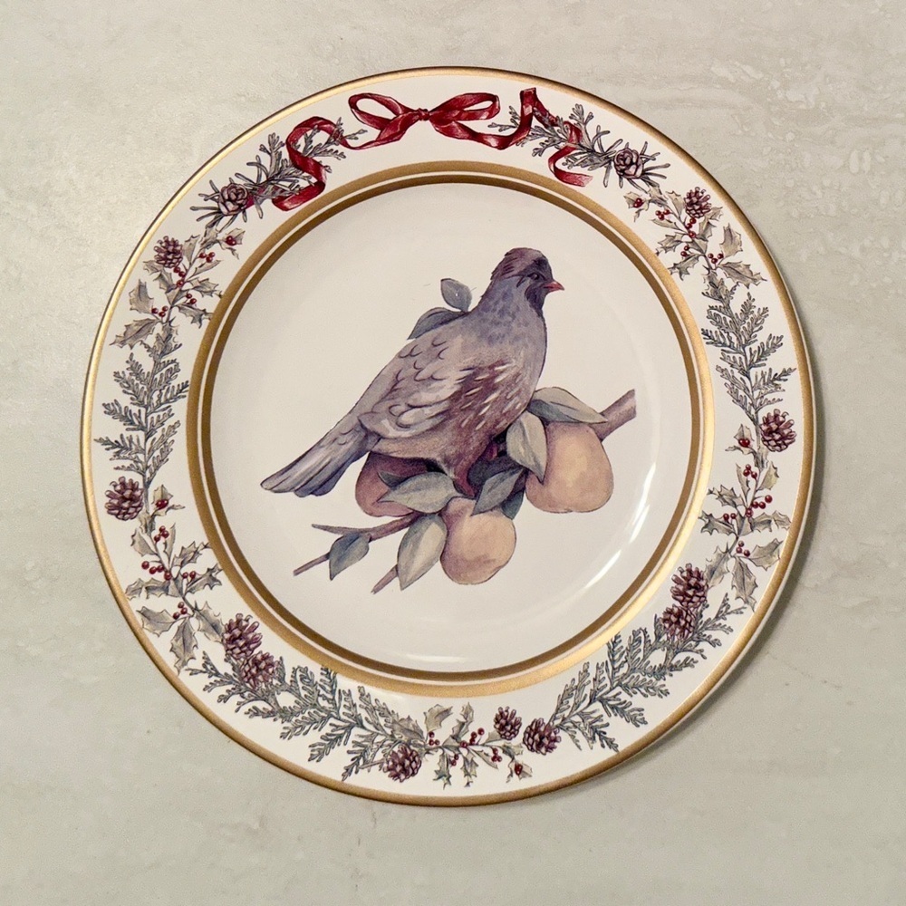 burton + BURTON -  12 DAYS OF CHRISTMAS PARTRIDGE PLATE 8” NEW